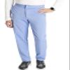 Cherokee Men's Scrub Pants with 5 Pockets, Zip Fly, and Elastic Waistband for All-Day Comfort Plus Size - CK131A, 5XL, Ciel view 1
