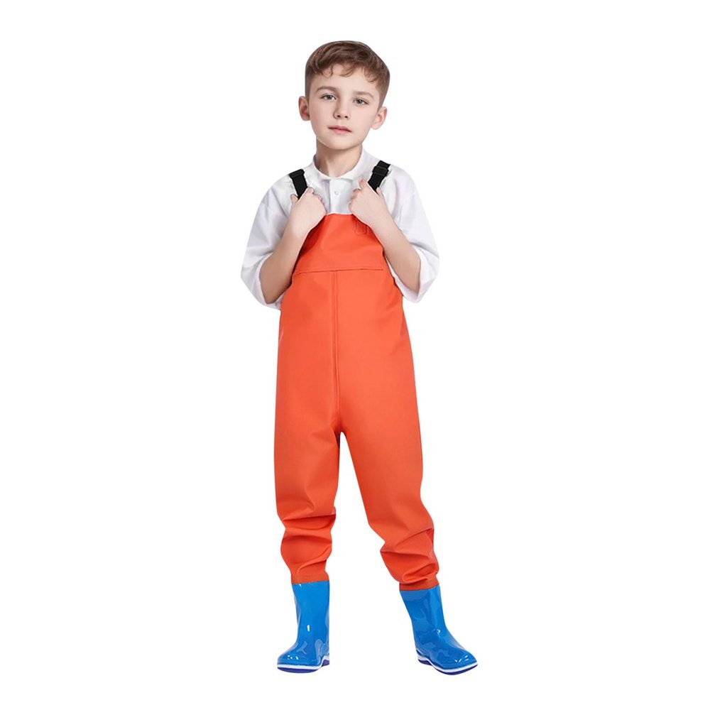 Kids Chest Waders Youth Fishing Waders For Toddler Children Water Proof Hunting Waders With Baby (Yellow, 4-5 Years)