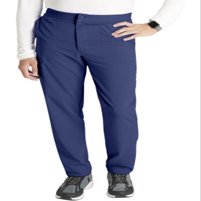 Cherokee Men's Scrub Pants with 5 Pockets, Zip Fly, and Elastic Waistband for All-Day Comfort Plus Size - CK131A, 4XL, Navy