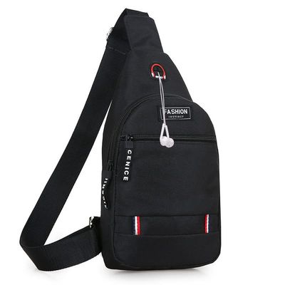 Men's Waist Pack Crossbody Bag Sports Casual Adjustable Strap Chest Bag Travel Phone Holder Shoulder Belt Bag Fanny Pack (black)