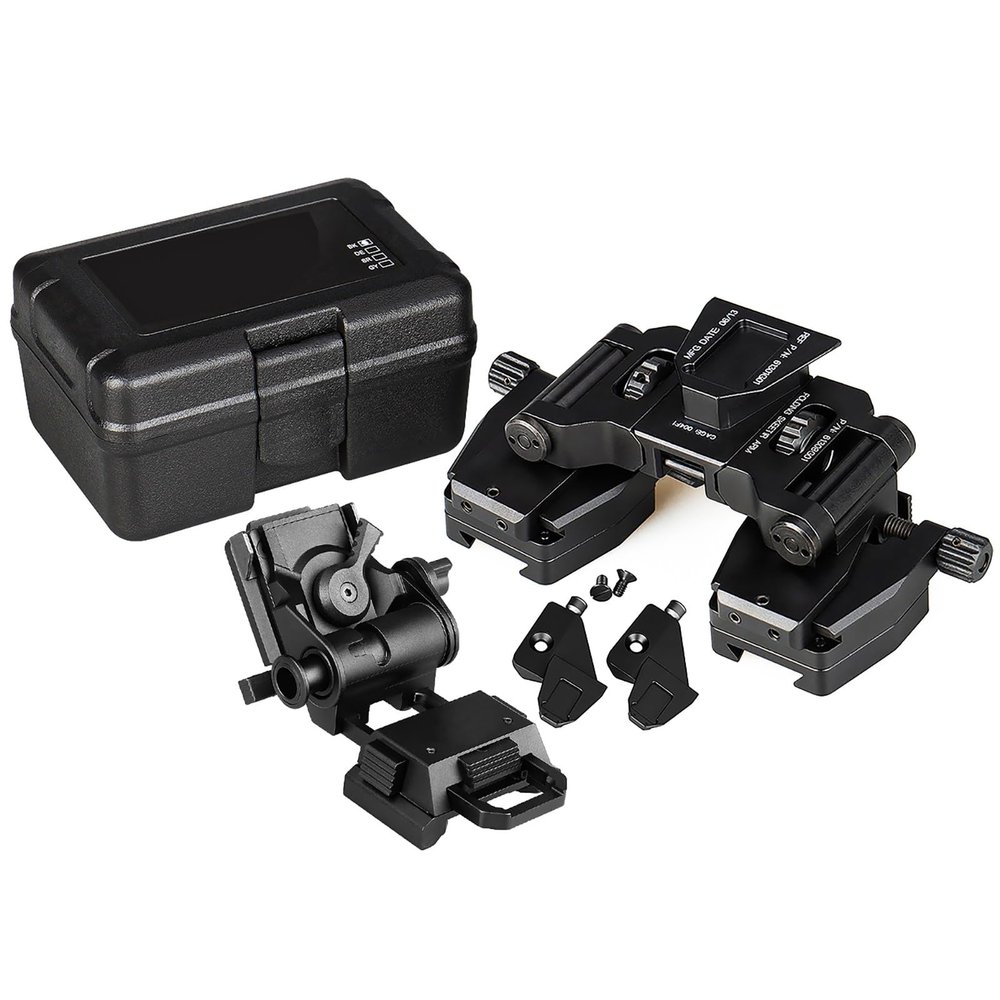 LEESEN PVS-14 Light Weight Dual Tube Mounting System Set IC AN/PVS-14LWNight Vision Goggles Night Vision Adapter for PVS-14 Night Vision Binoculars Binocular - Fully Anodized Aluminum Alloy, Black