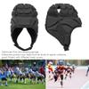 Padded Rugby Helmet,Football Baseball Sports Helmet Rugby Head Guard Protective Soft Headgear for Hockey Football Soccer Goalie for All Ages (Black S) view 2