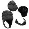 Padded Rugby Helmet,Football Baseball Sports Helmet Rugby Head Guard Protective Soft Headgear for Hockey Football Soccer Goalie for All Ages (Black L) view 3