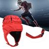 Padded Rugby Helmet,Football Baseball Sports Helmet Rugby Head Guard Protective Soft Headgear for Hockey Football Soccer Goalie for All Ages (Red L Code) view 3