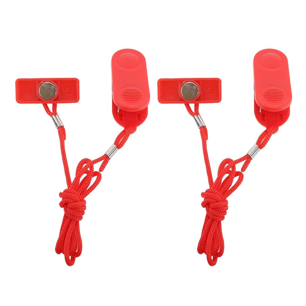 banapoy 2Pcs Treadmill Emergency Stop Switch, Universal Treadmill Magnetic Lock Locking Pin Treadmill Safety Key Wire Clip Lock Start Key Replacement for Most Treadmills, banapoyuw9f7en0ty