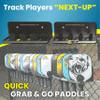45D Pickleball Paddle Rack | Holds Four Paddles at a 45-Degree Angle Making All Paddles Visible | Track Players Next-Up | Heavy-Duty Steel Finished in Black Weather-Proof Powder Coating view 3