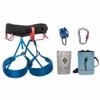 BLACK DIAMOND Mens Momentum Harness Package | Harness, Belay Device, Locking Carabiner & Chalk Bag | Kingfisher | XX-Large view 1