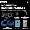 BLACK DIAMOND Mens Momentum Harness Package | Harness, Belay Device, Locking Carabiner & Chalk Bag | Kingfisher| Extra Large view 2