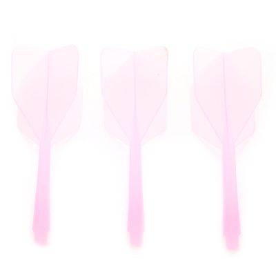 meskel Dart Shafts and Flights Integrated Standard Shape Anti Break Integrated Transparent Dart Shaft and Flights 3 Pcs 2BA (Pink), meskel3a5gobur21-13
