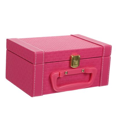 balacoo Elegant Jewelry Box Organizer Pink Storage Case for Jewelry Makeup and Accessories Buckle Lock for Women and Girls