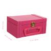 balacoo Elegant Jewelry Box Organizer Pink Storage Case for Jewelry Makeup and Accessories Buckle Lock for Women and Girls view 3