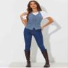Allegra K Denim Vest for Women's Halter Neck Button Down Backless Jean Waistcoat X-Large Blue view 4