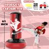 66 Inch Inflatable Punching Bag for Kids, Freestanding Punching Bag for Teen, Boxing Bag with Boxing Gloves for Practicing MMA Karate Taekwondo and Relieve Pent Up Energy(Red) view 3