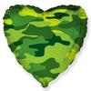 18" Flexmetal Heart Shaped Military Camouflage Balloon view 1
