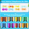 AILEHO Kids Sunglasses Bulk Party Favors - 24 Packs Boys Girls Sunglasses for Kids Age 3-8 with UV 400 Protection, Neon Sunglasses for Kids Party view 2