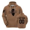 BOPOCO Custom 2023 football Camo Salute Sweatshirts Fan Personalized Hoodies Name & Number Pullover Gifts for Men Women S-4XL view 1