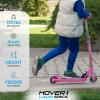 Hover-1 Lunar Kids Folding Kick Scooter with Color-Changing LED Light Up Wheels, Foot Brake, Adjustable Height Handle, and Light Weight Design view 3