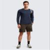 CRZ YOGA Crewneck Workout Long Sleeve Shirts for Men - Quick Dry Running Athletic T-Shirts Lightweight Basic Tops Navy-Heather X-Large view 3
