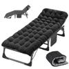 Slsy Folding Camping Cot for Adults with Pad, Padded Portable Sleeping Cots, Camp Bed with Carry Bag for Outdoor Travel, Beach, Hiking view 1
