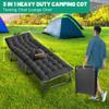 Slsy Folding Camping Cot for Adults with Pad, Padded Portable Sleeping Cots, Camp Bed with Carry Bag for Outdoor Travel, Beach, Hiking view 3