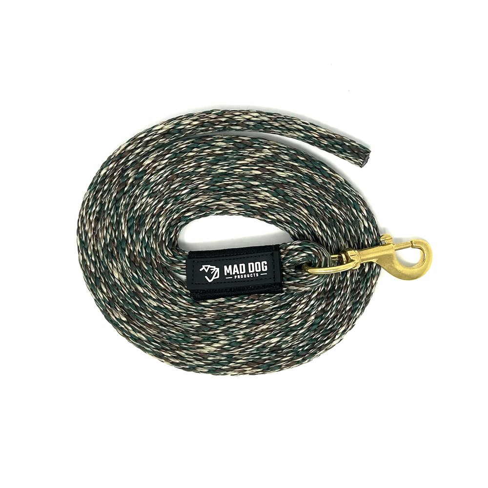 Mad Dog Products 5/8" x 12' Camo Horse Lead with Heavy-Duty Brass Snap - Made in USA
