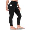 HeyNuts Yoga Pro 7/8 Leggings with Pockets for Women, High Waisted Compression Tummy Control Workout Yoga Lounge Buttery Soft Pants Black_25'' XL(14) view 1