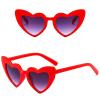 BULINGNA Toddler Baby Girl Cat Eye Heart Shaped Sunglasses, Anti-UV Eyewear Glasses for Party Photography Beach 3-8T Kids (Red, One Size) view 3