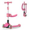 Gotrax KS3 Pro Kick Scooter for Kids, One Key Removable Seat & 3 Extra Wide PU Light-Up Wheels and Anti-Slip Deck, Adjustable Height Handlebar and Lean-to-Steer, Foldable Scooter for Children Aged 2-8 view 1