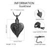 XSMZB Butterfly Heart Cremation Jewelry for Ashes for Women Men Keepsake Urn Necklace Ashes Holder Memorial Pendant Locket(Black) view 2