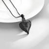 XSMZB Butterfly Heart Cremation Jewelry for Ashes for Women Men Keepsake Urn Necklace Ashes Holder Memorial Pendant Locket(Black) view 3
