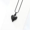 XSMZB Butterfly Heart Cremation Jewelry for Ashes for Women Men Keepsake Urn Necklace Ashes Holder Memorial Pendant Locket(Black) view 4