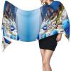 YQxwJL Greek Island sea View print Winter Warm Scarfs for Women, Pashmina Shawls Wraps, Large Warm Soft Scarves view 3
