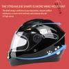 Kids Motorcycle Full Face Helmet, 4-10 Years Old Boys Girls Motorbike Helmet with Visor, Children Youth Four Seasons DOT Certified Helmet for Four-Wheel Bike Street Kart Cruiser Scooter-E||50-55CM view 3