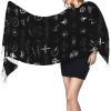 YQxwJL Supernatural Symbols Black print print Winter Warm Scarfs for Women, Pashmina Shawls Wraps, Large Warm Soft Scarves view 3