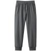 ANUFER Mens Slim Fit Cotton Sweatpants Jogging Bottoms with Zip Pockets Casual Trousers Closed Bottom Grey 6XL view 1