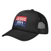 Jesus-2024-Our-Only-Hope Gifts Trucker Hat Women Mesh Baseball Cap Sun Hat Cowboy hat Men Dad Hat Fishing hat Black view 2