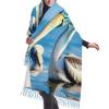 YQxwJL Pelican Bird Blue Sea Sky print Winter Warm Scarfs for Women, Pashmina Shawls Wraps, Large Warm Soft Scarves view 1