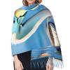 YQxwJL Pelican Bird Blue Sea Sky print Winter Warm Scarfs for Women, Pashmina Shawls Wraps, Large Warm Soft Scarves view 4