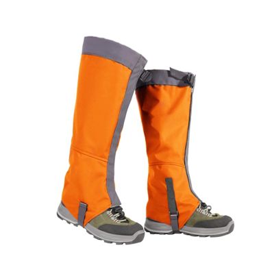 HEARSO Leg Gaiters, Anti-Snake Bites, Infinitely Adjustable Snowshoe Gaiters, Outdoor Gaiters, Suitable for Climbing, Hunting, and Snowshoeing (Color : Orange, Size : Large)