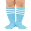 Kids Toddler Youth Cotton Soccer Socks Knee High Soft Tube Socks Long Sport Stockings for Boys Girls Lake White & Royal White 6-9 Years view 2