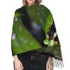 YQxwJL Peace Tree Frogs print Winter Warm Scarfs for Women, Pashmina Shawls Wraps, Large Warm Soft Scarves view 4