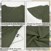 Aovenlia Summer Dresses for Women 2024 Casual Midi Dress with Pockets Boho Crew Neck Elastic Waist Smocked Tiered Dress Army Green, Medium view 4