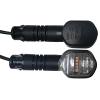 NULKOMMA Snap Turn Signals 2pcs Electric Bicycle Amber Chrome Bullet Front Rear Turn Signal Blinker Indicator Light Replacement Mount LED Light Compatible 12V Universal view 3