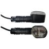 NULKOMMA Snap Turn Signals 2pcs Electric Bicycle Amber Chrome Bullet Front Rear Turn Signal Blinker Indicator Light Replacement Mount LED Light Compatible 12V Universal view 4