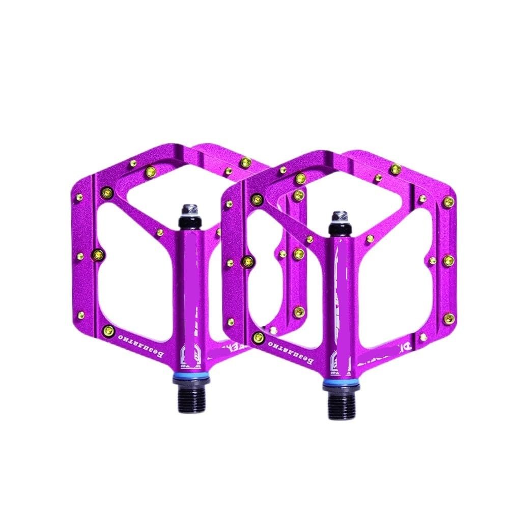 CHRISK TP-50 Pedal MTB Aluminum Alloy Anti Slip Bicycle Pedal Bicycle Pedal Pedal Mountain (Color : Purple)