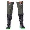 BcoMfy 60cm Over Knee Hip Waders, Men's Outdoor Fishing Hunting/farming Hip Waders, Wear-resistant Rubber Sole (Color : Green2, Size : 7) view 1