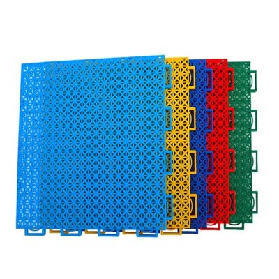 9.84inch Square Sport Court TilesModular Interlocking Floor Tiles, Indoor and Outdoor Colorful DIY Splicing Sports Floor (Color : Red, Size : 16PCS)