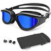 Fulllove Swim Goggles, Tenfold Long-lasting Anti Fog Swimming Goggles for Adult Men Women, No Leakage with Nose Clip Earplugs view 1