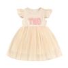 Baby Girls My 1st Birthday Outfits One Romper Two/Three Tutu Skirt Ruffle Embroidery Letter Summer Clothes(18-24 Months, Apricot-Two) view 1