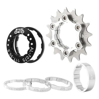 ZOCKZ Single Speed Cassette Cog 12/13/14/15/16/17/18/19/20/21/22T MTB Single Speed Conversion Kit Bicycle Single Speed Bike Cassette Sprocket for 7-10 Speed HG Hubs (Silver,16T)